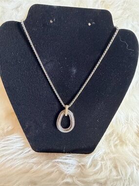 Avon Stainless Steel Always Elegant Open Pendant Necklace